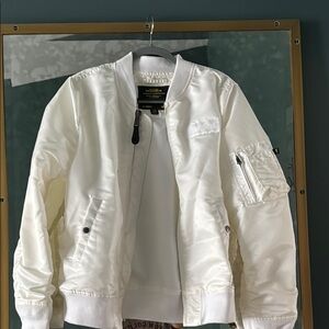 Alpha Industries White Bomber Jacket